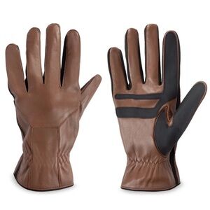 Isotoner Men's Color: COGNAC  genuine Leather Gloves size M new